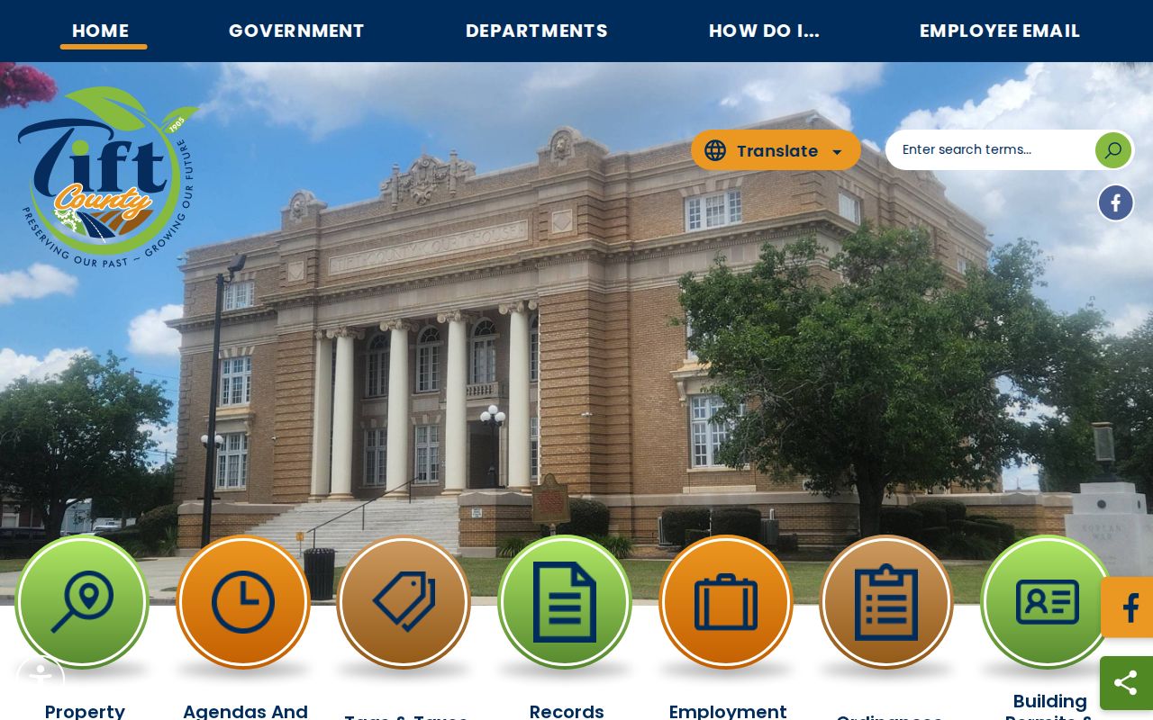Tift County court docket links on the county website